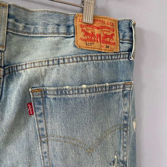 🛑SOLD Levi’s 511 Vintage High Rise Distressed Cutoff Jean Shorts - Picture 5 of 8